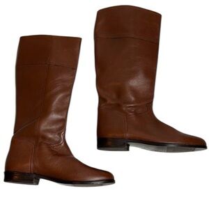 Mister Shoes “Tina” Brown Leather Riding Boots Size 6.5M Made in Argentina